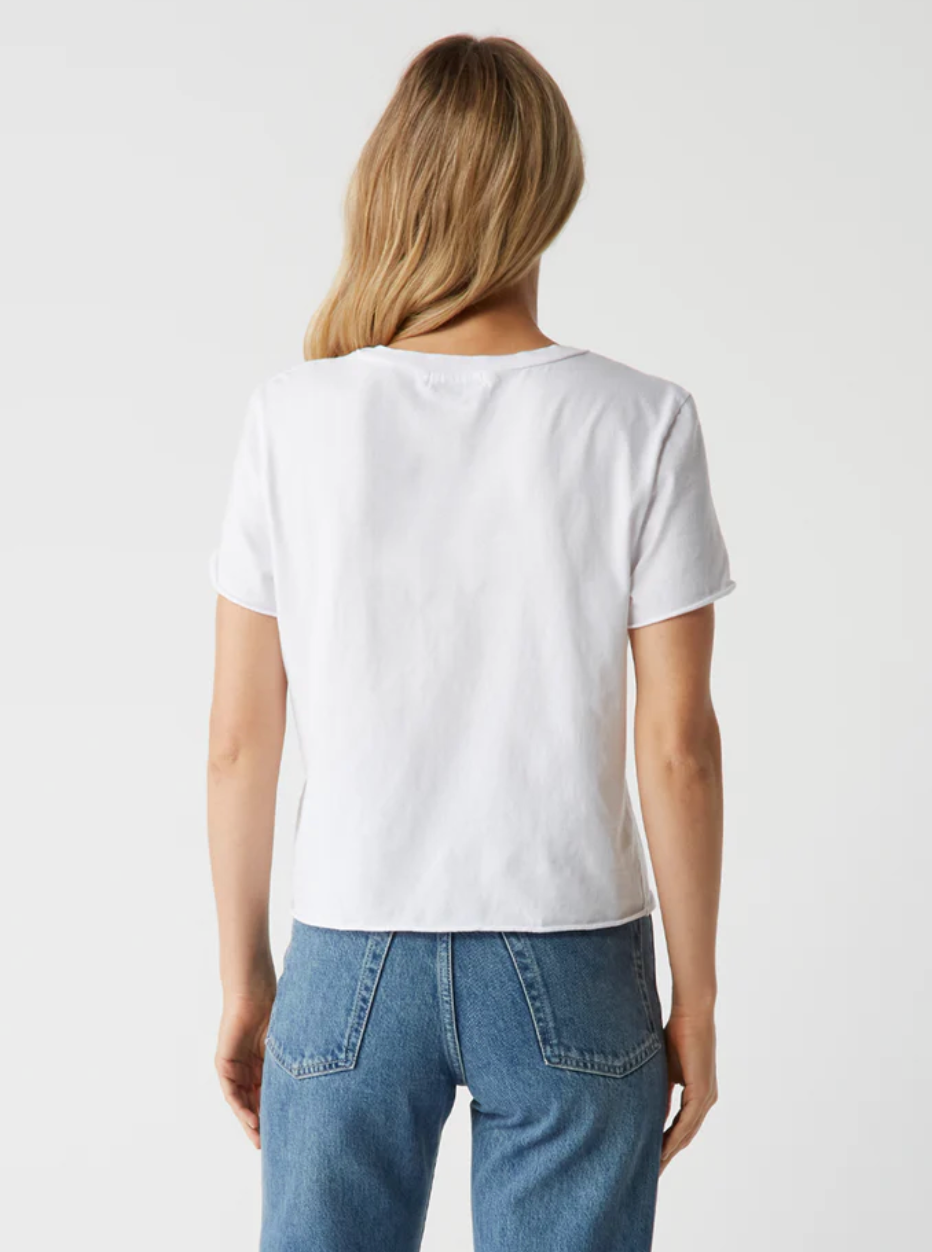 Michael Stars Jackie Crew Neck Tee - White