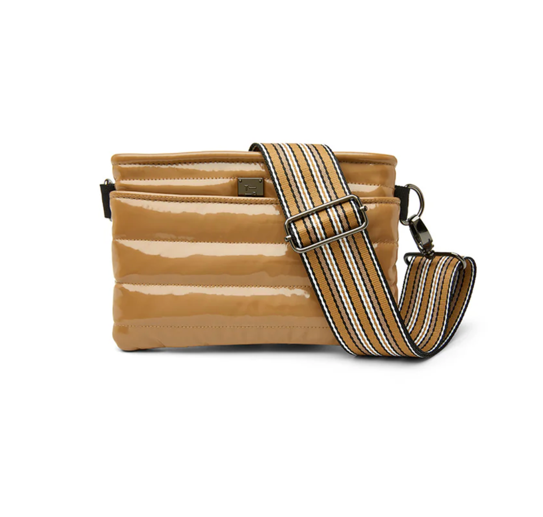 Think Royln Bum Bag/Crossbody - Camel Patent