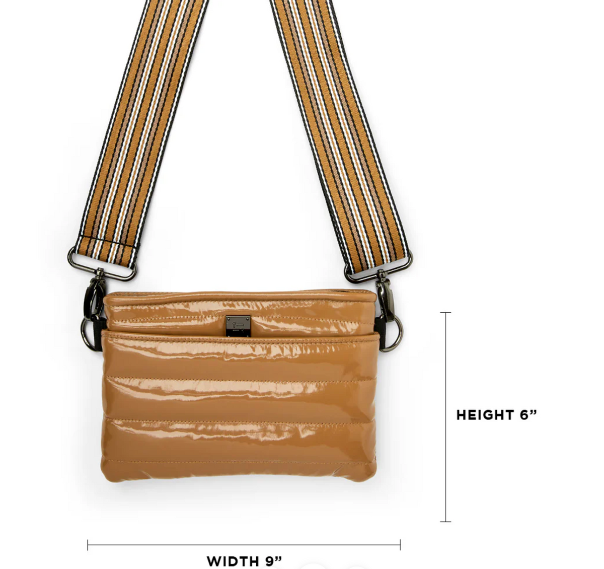 Think Royln Bum Bag/Crossbody - Camel Patent