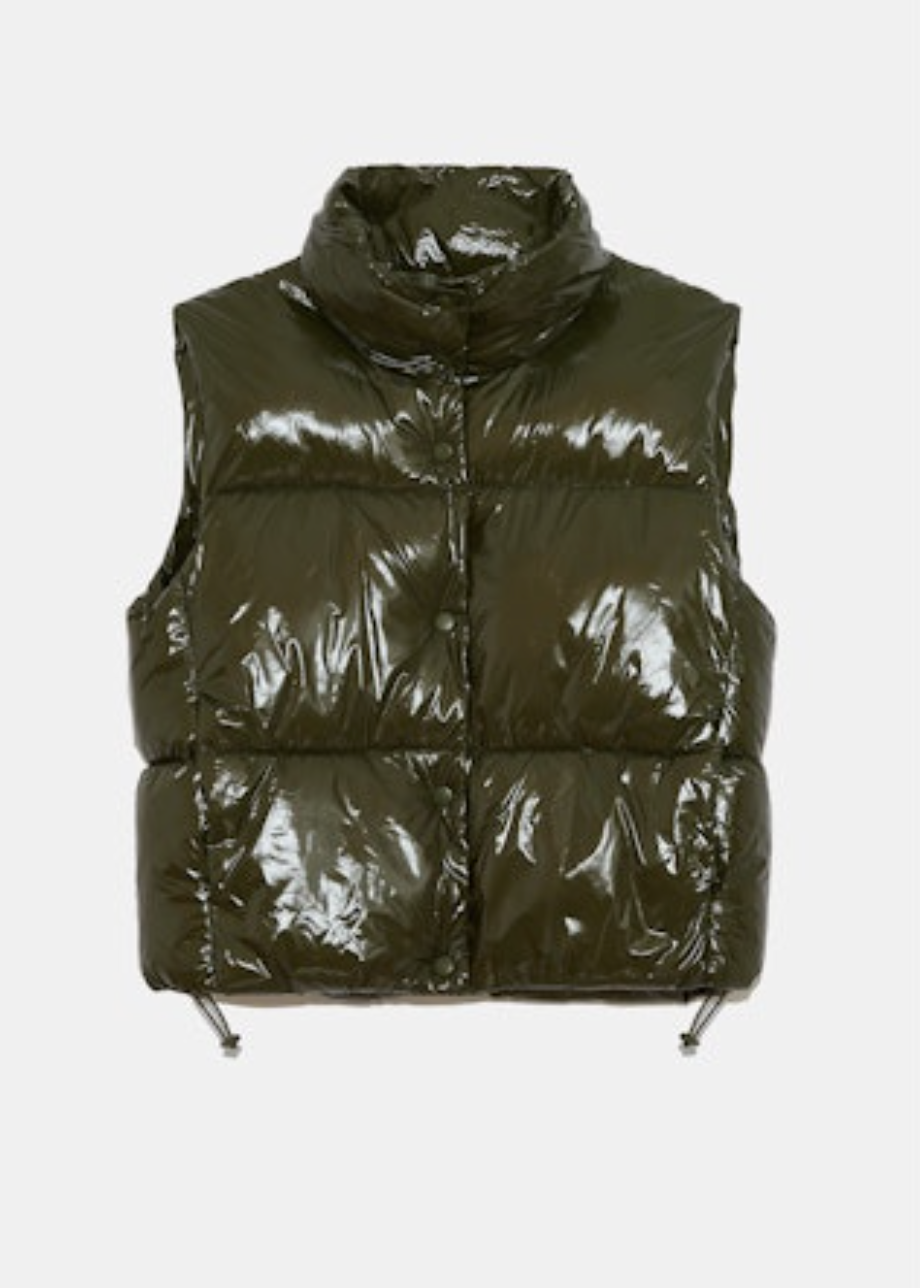 Deluc Marmi Puffer Gilet - Army Green