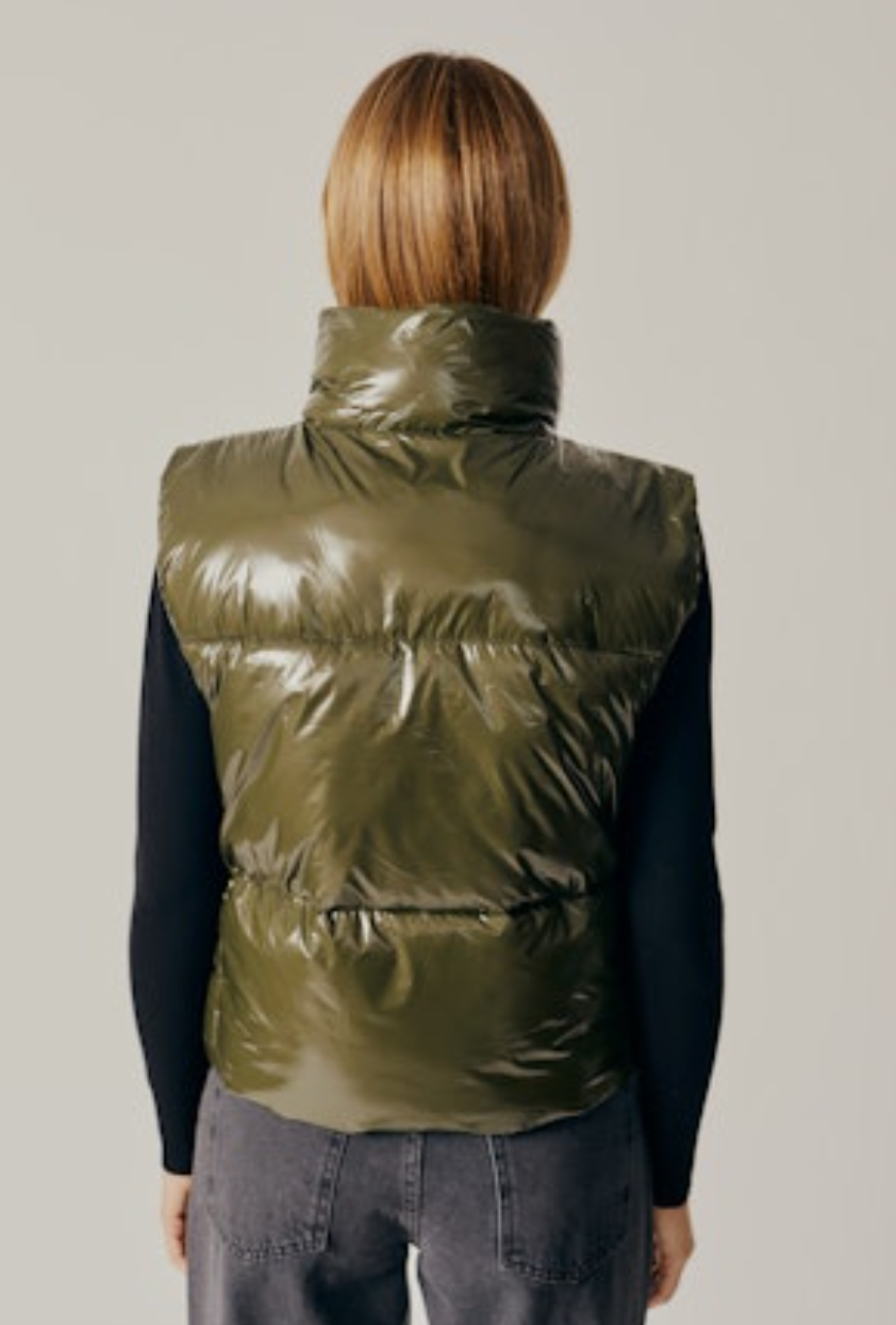 Deluc Marmi Puffer Gilet - Army Green