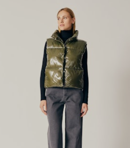 Deluc Marmi Puffer Gilet - Army Green