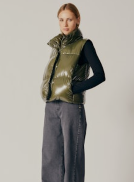 Deluc Marmi Puffer Gilet - Army Green