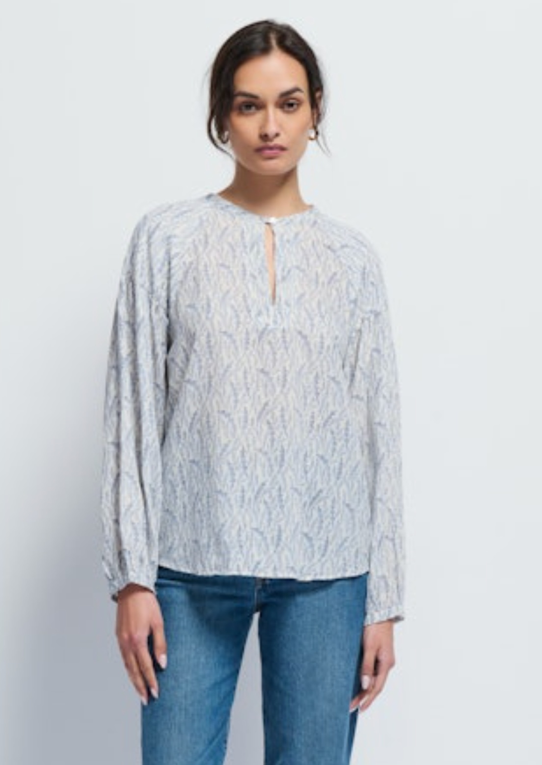 Nation Ltd. Florence Blouse - Porcelain Floral Vines