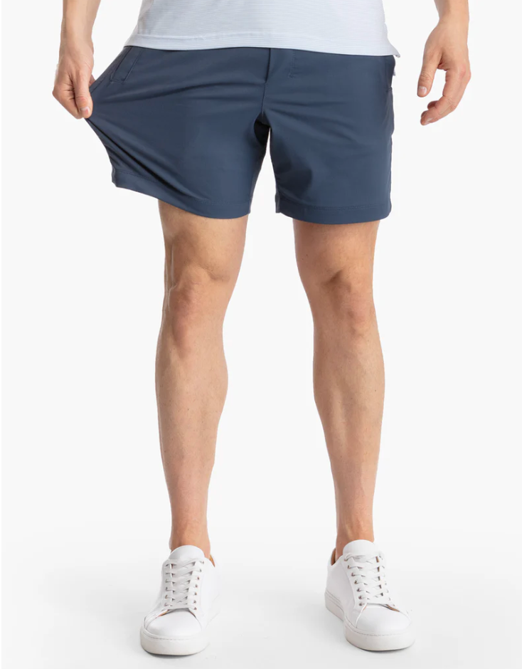 Birddogs Khaki Shorts - Navy - Regular 7&quot;