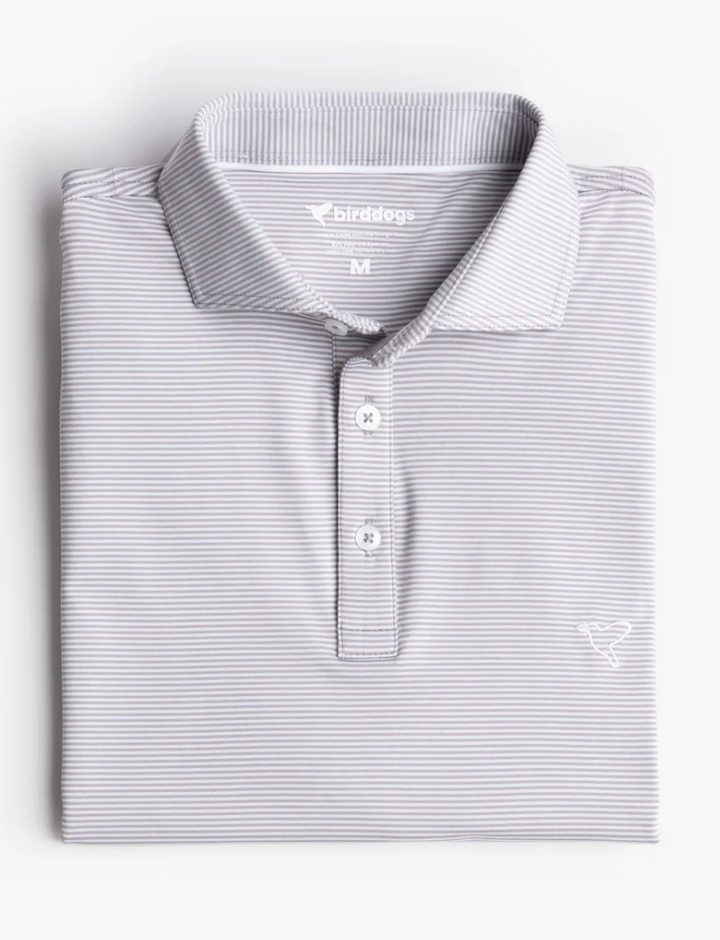 Birddogs Allen DeGeneres Polo - Grey Stripe