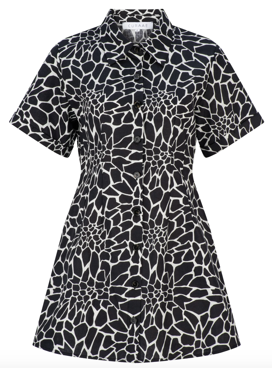 Curaae Shell Dress - Black/ White