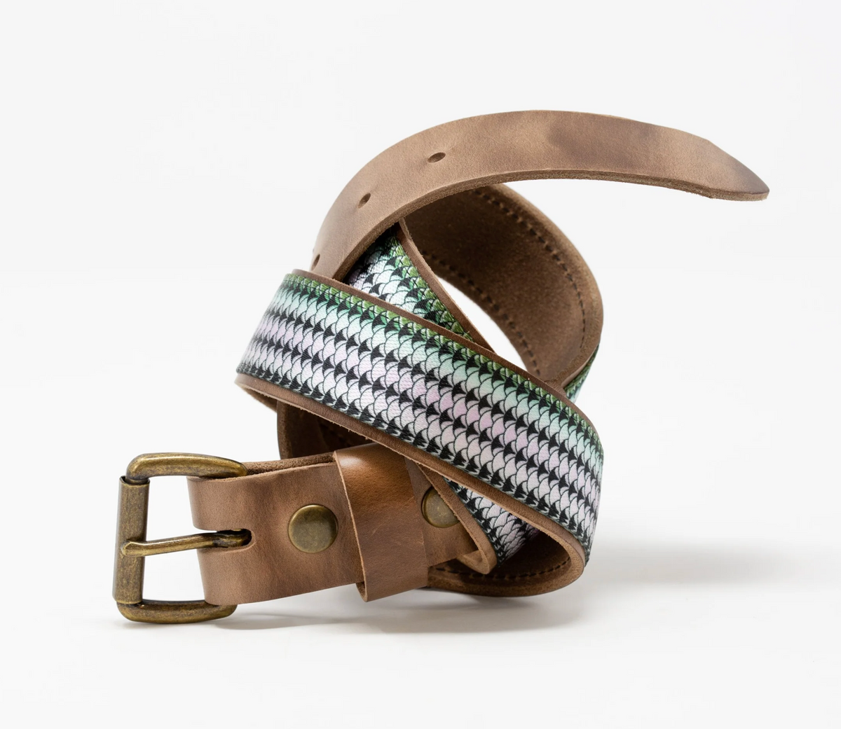 Whiskey Leatherworks The Fish &amp; Upland Print Belts - Striped Bass