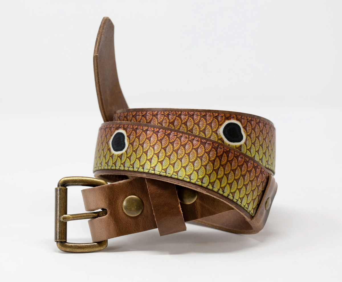 Whiskey Leatherworks The Fish &amp; Upland Print Belts - Redfish