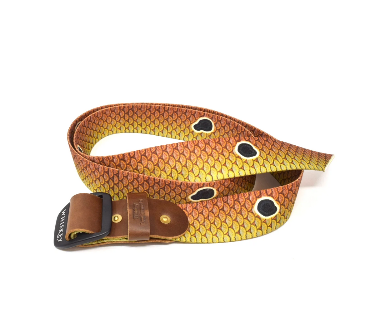 Whiskey Leatherworks Surf &amp; Turf Webbing Belts - Redfish