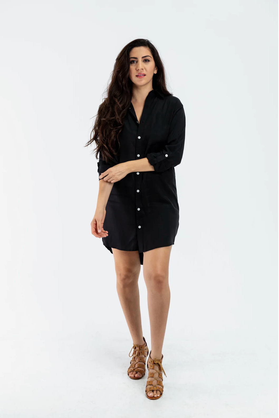 Emily Phillips Mini Dress - Black Tencel