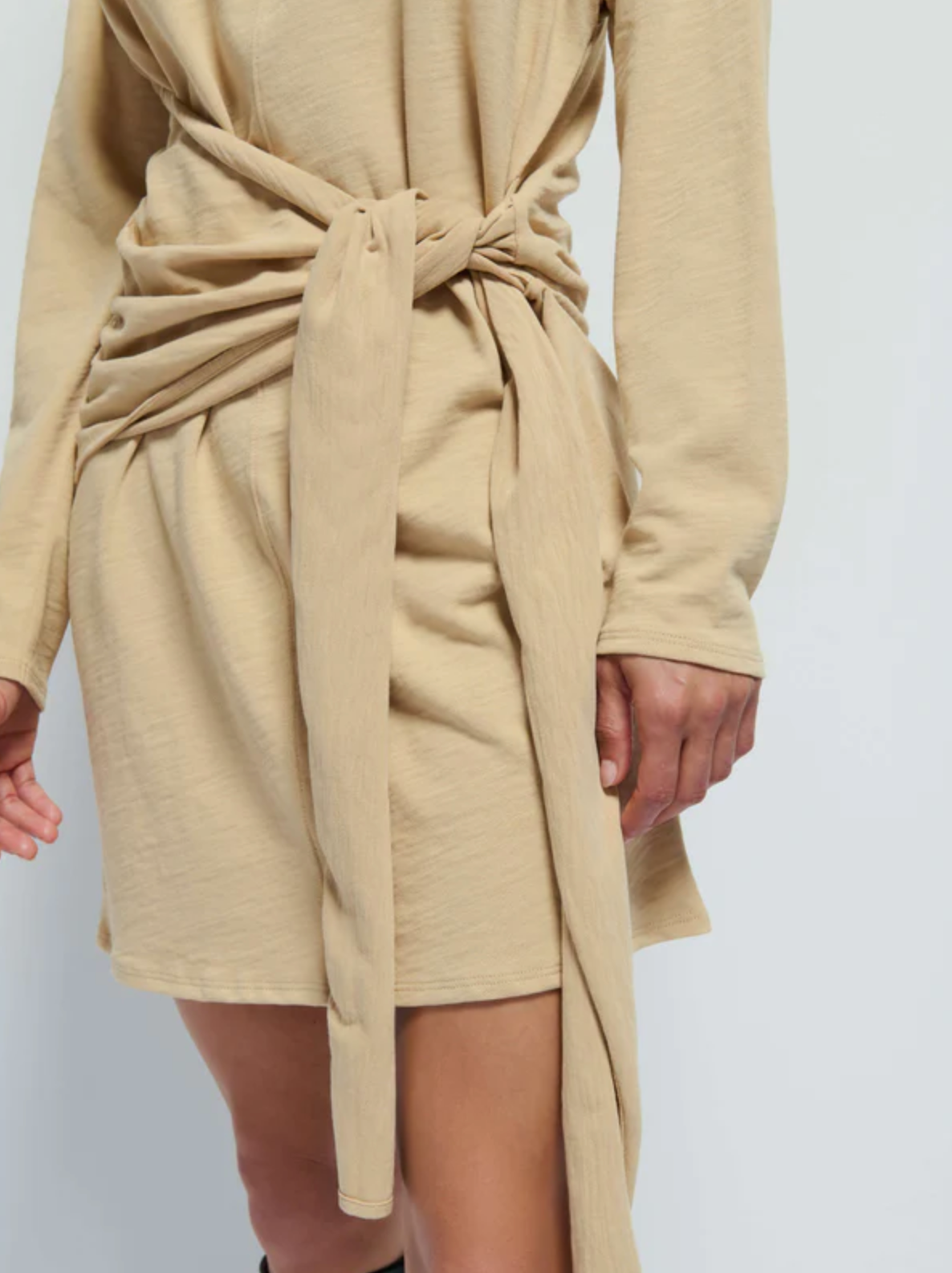 Nation Ltd Gloria Wrap Front Dress - Warm Sand