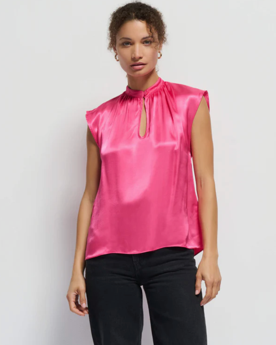 Nation Ltd. Jeanne Top - Pink Flambe