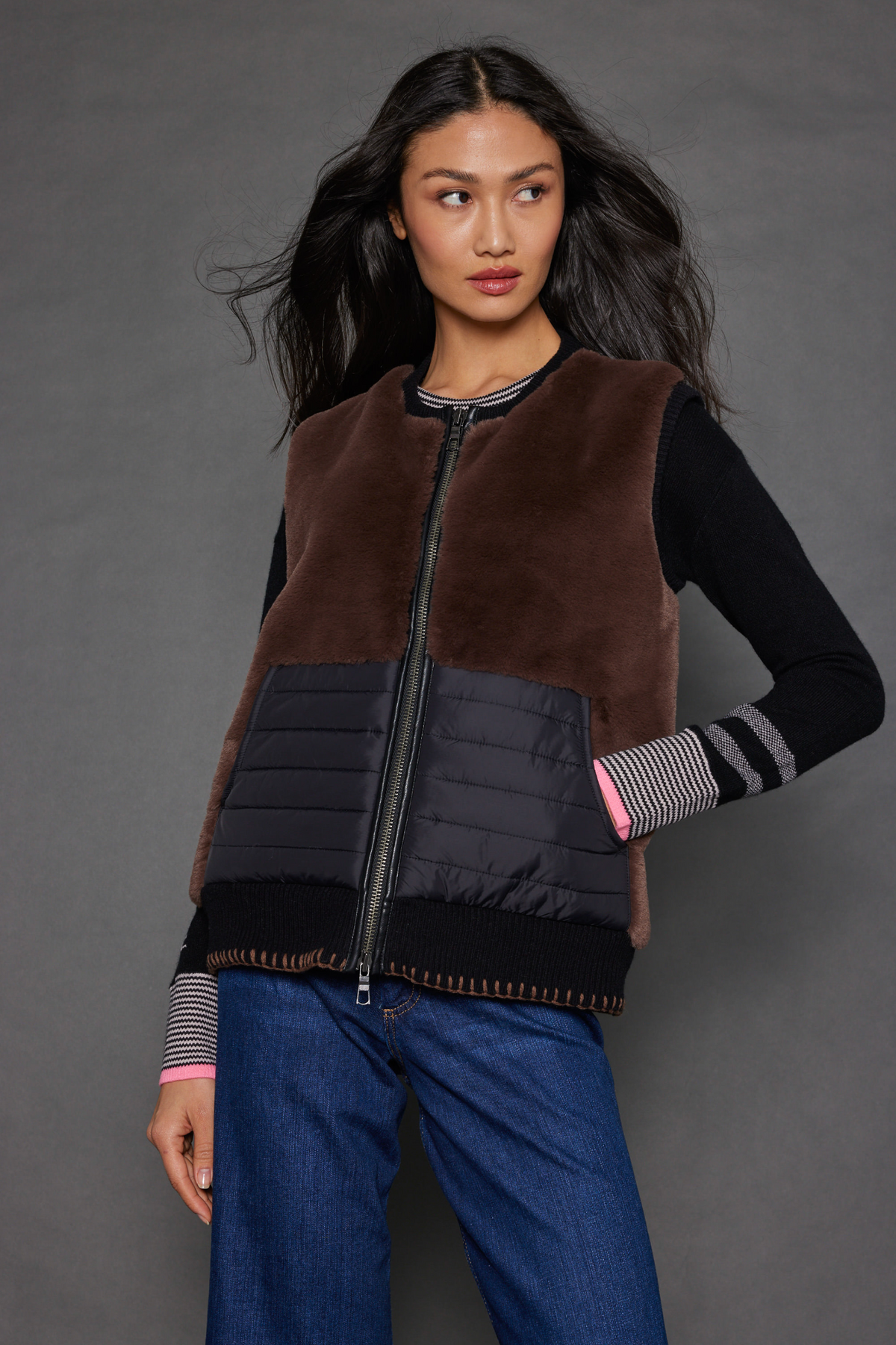 Lisa Todd Jet Setter Vest - Coco Combo