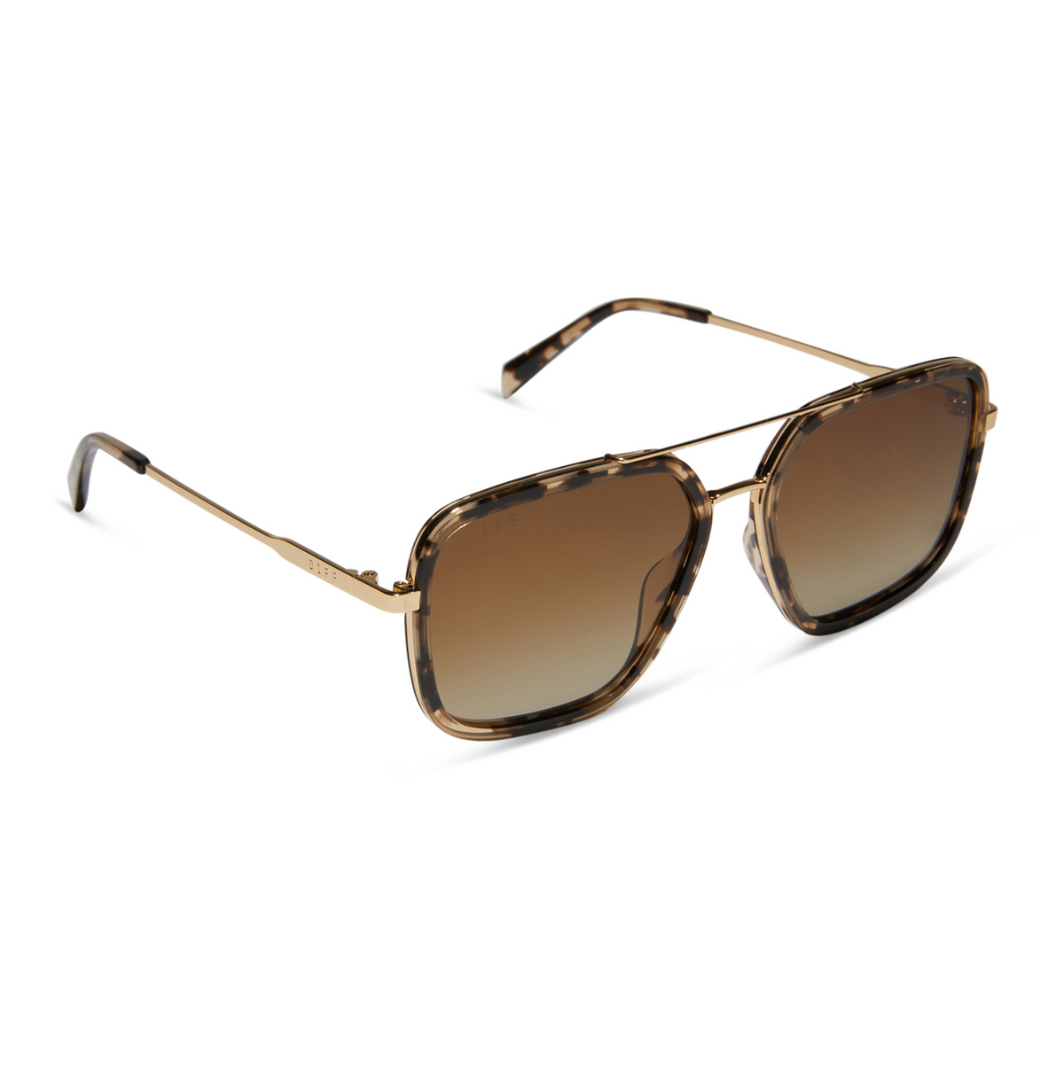 DIFF Eyewear Jordan Sunglasses - Espresso Tort + Brown Gradient Polarized