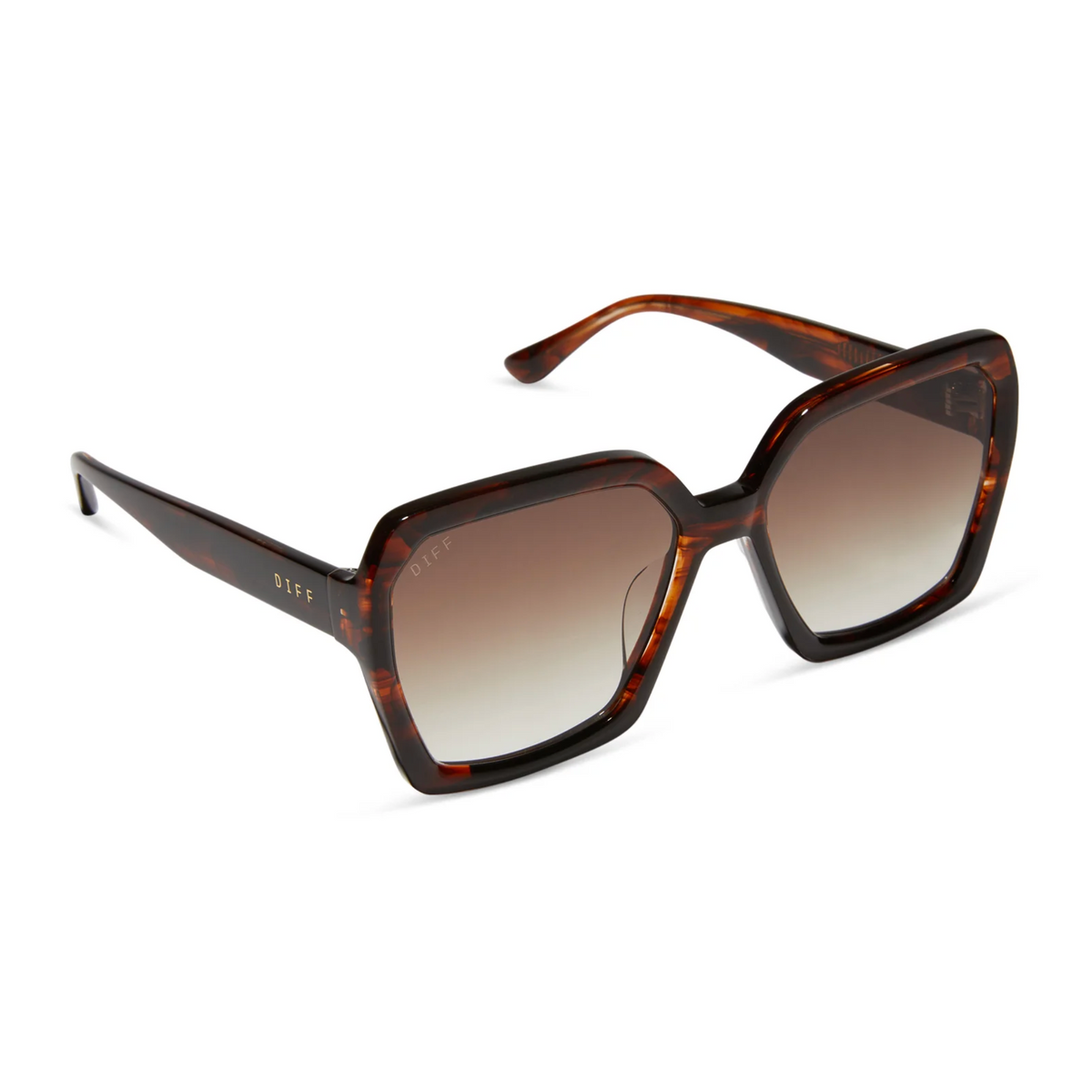 DIFF Eyewear Sloane - Sequoia Tortoise + Brown Gradient