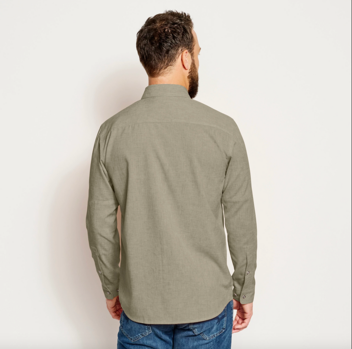 Orvis Tech Chambray Long sleeve Work Shirt - Tarragon