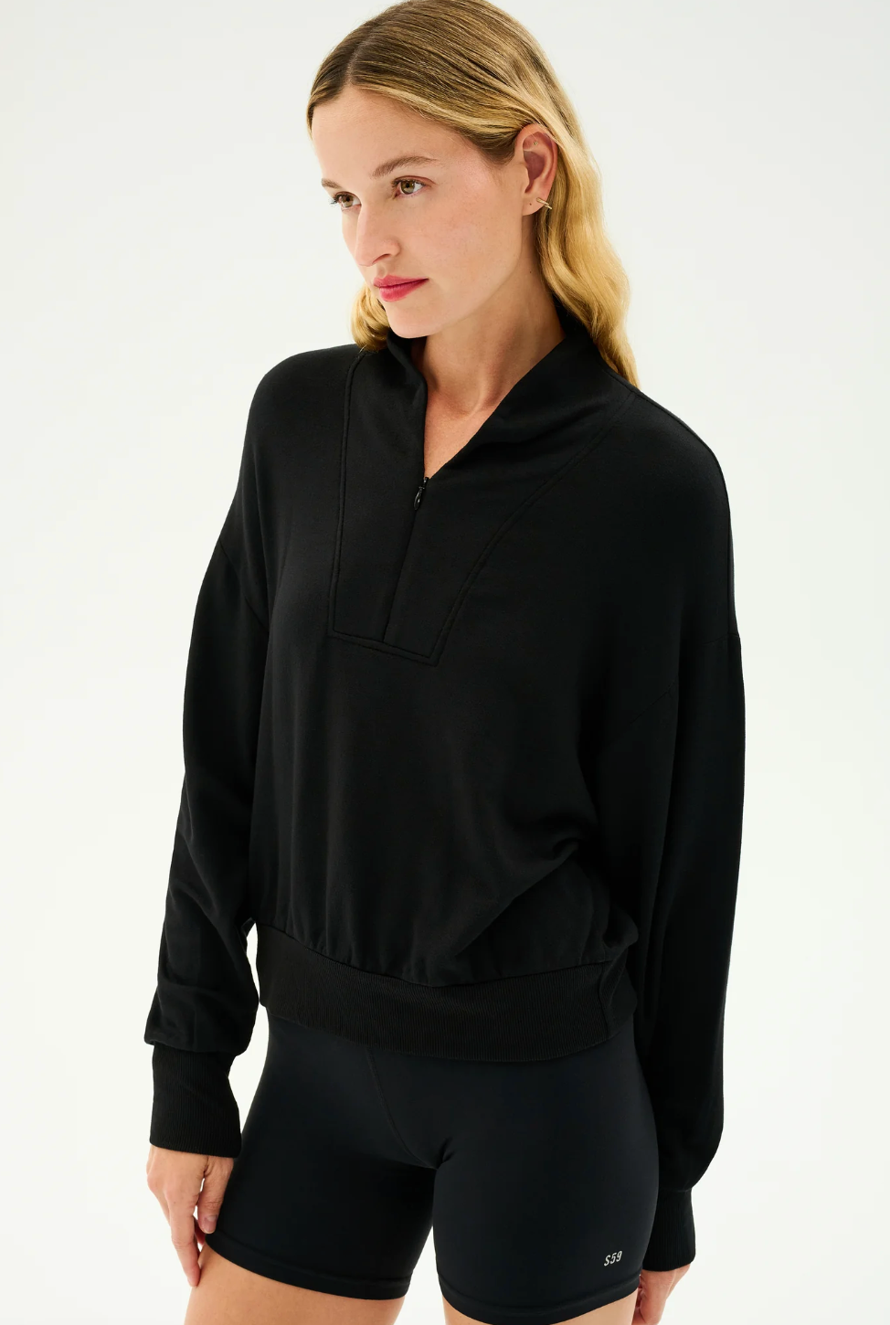 Splits 59 Birdie Fleece 1/2 Zip - Black