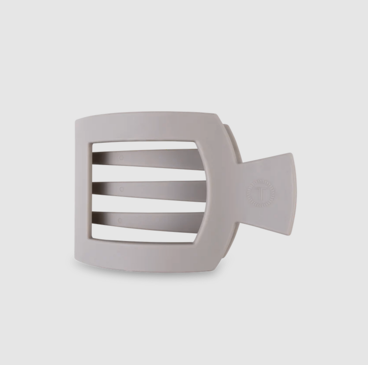 Teleties Flat Square Clip - Silver Flames