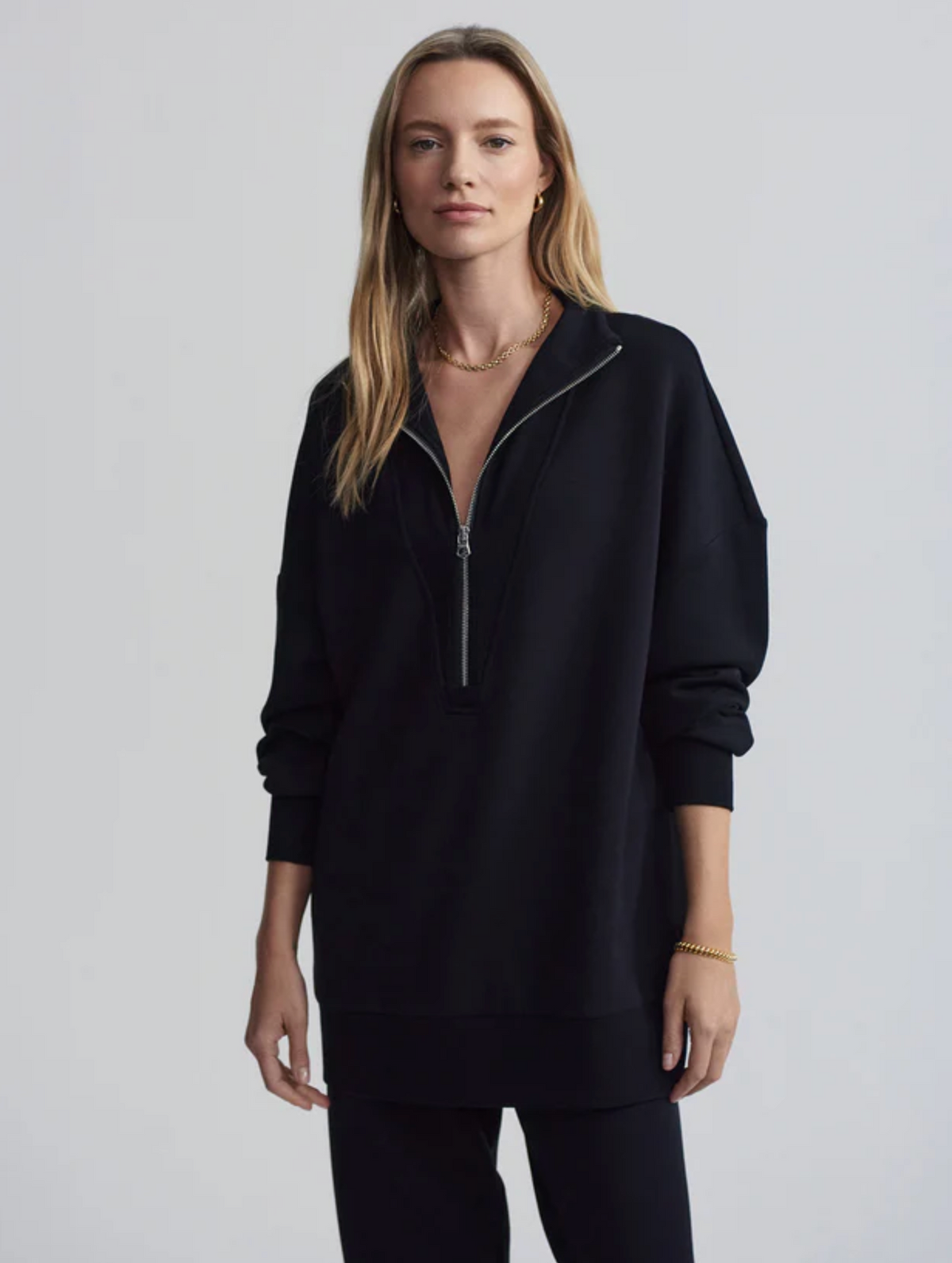 Varley Masie Longline Sweat - Black