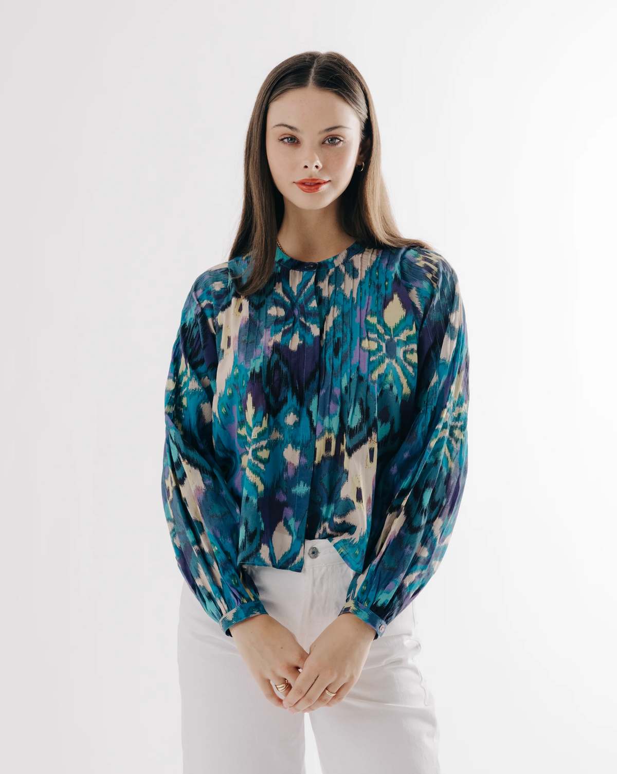 Love the Label Lavina Top - Symphonic Ikat Print