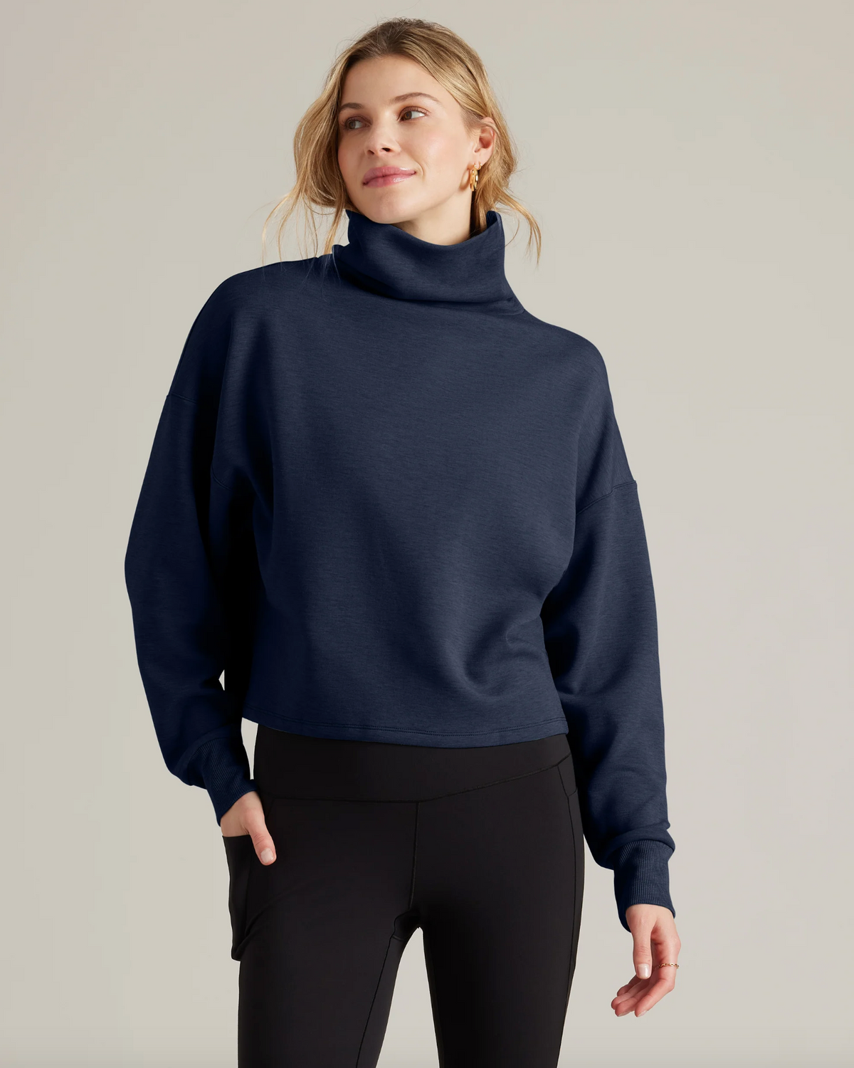 Rhone Apparel Dreamglow Mock Neck - Navy Blue