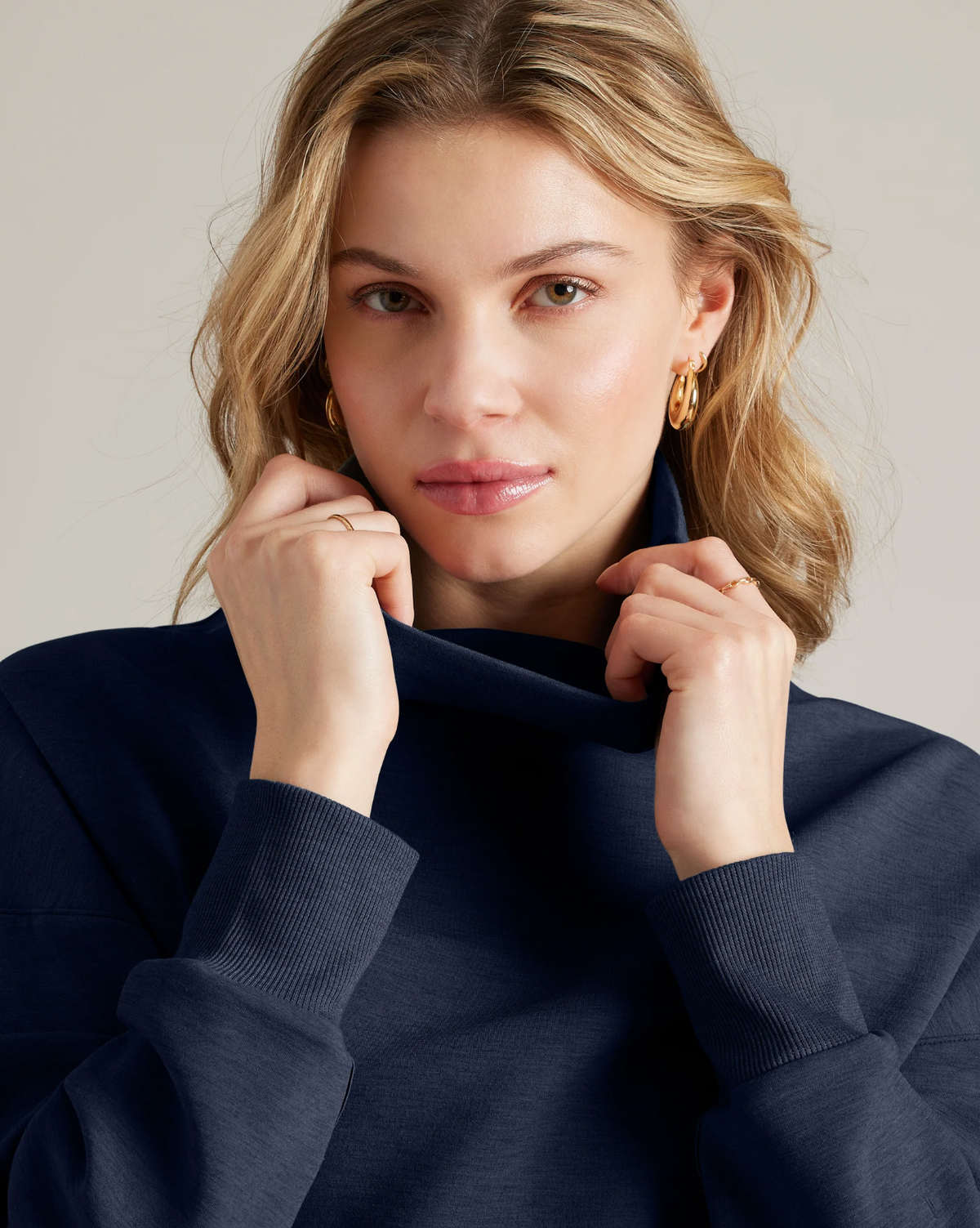 Rhone Apparel Dreamglow Mock Neck - Navy Blue