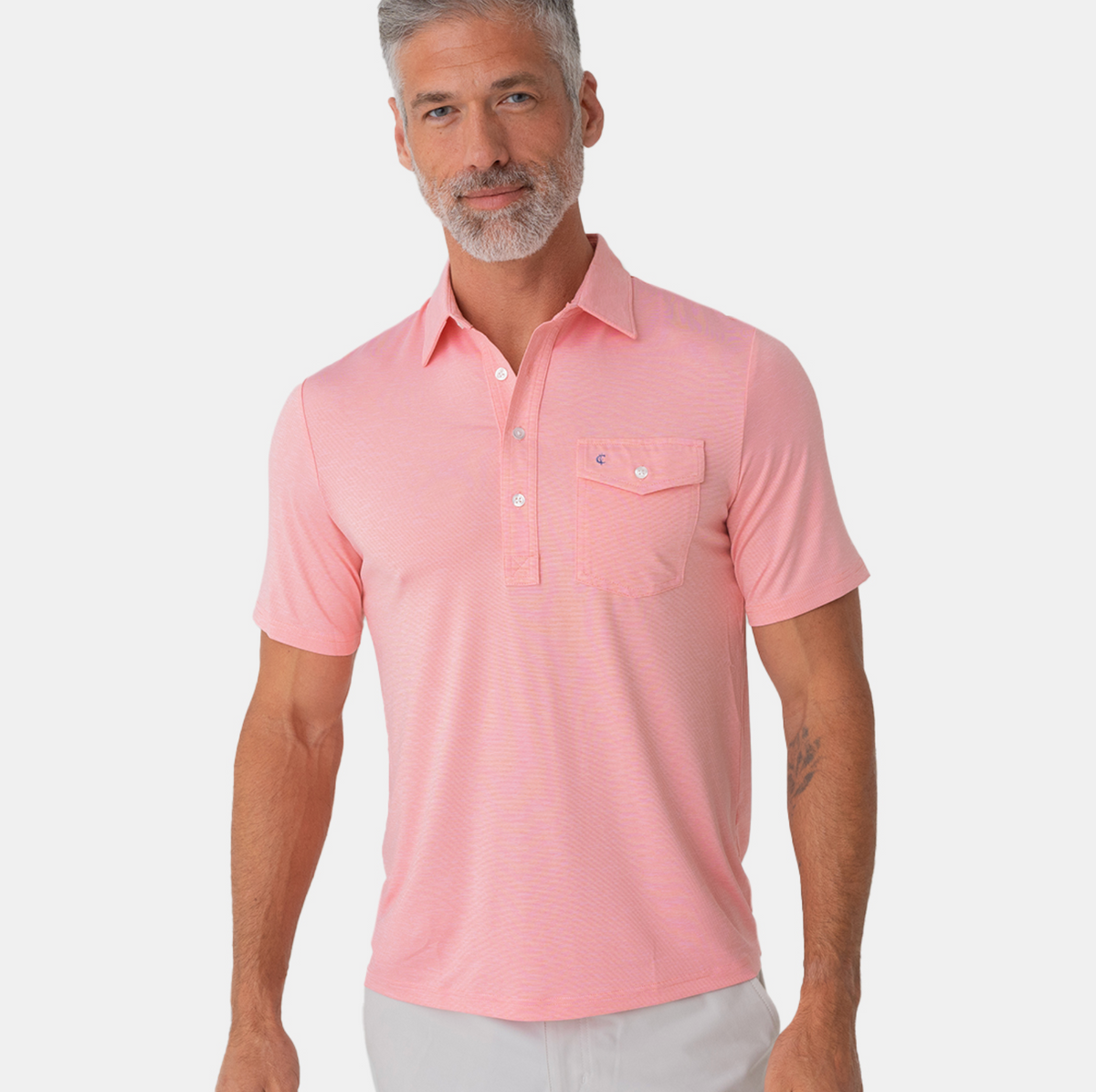 Criquet Heather Performance Sport Players Shirt - Strawberry Marg