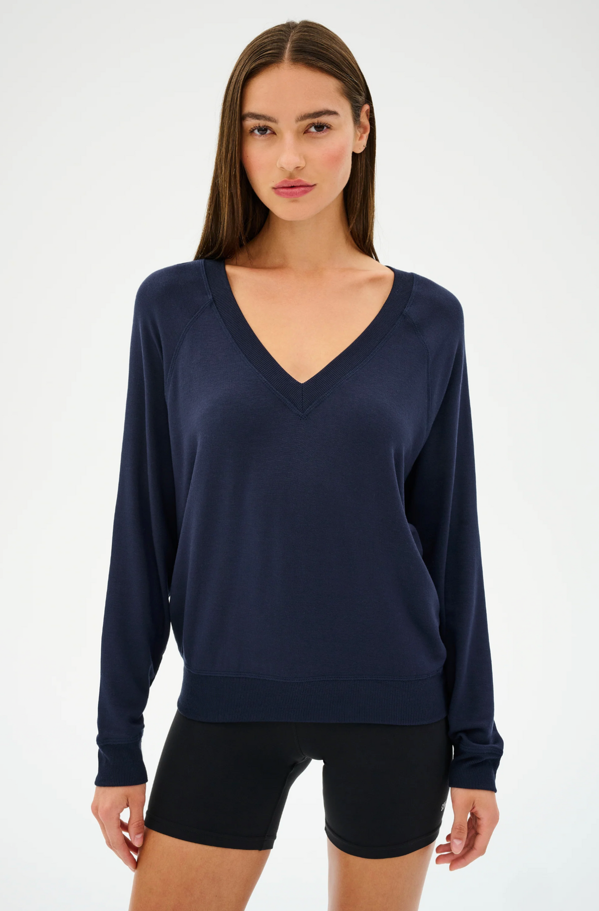 Splits 59 Bennie Fleece V-Neck Sweatshirt - Indigo