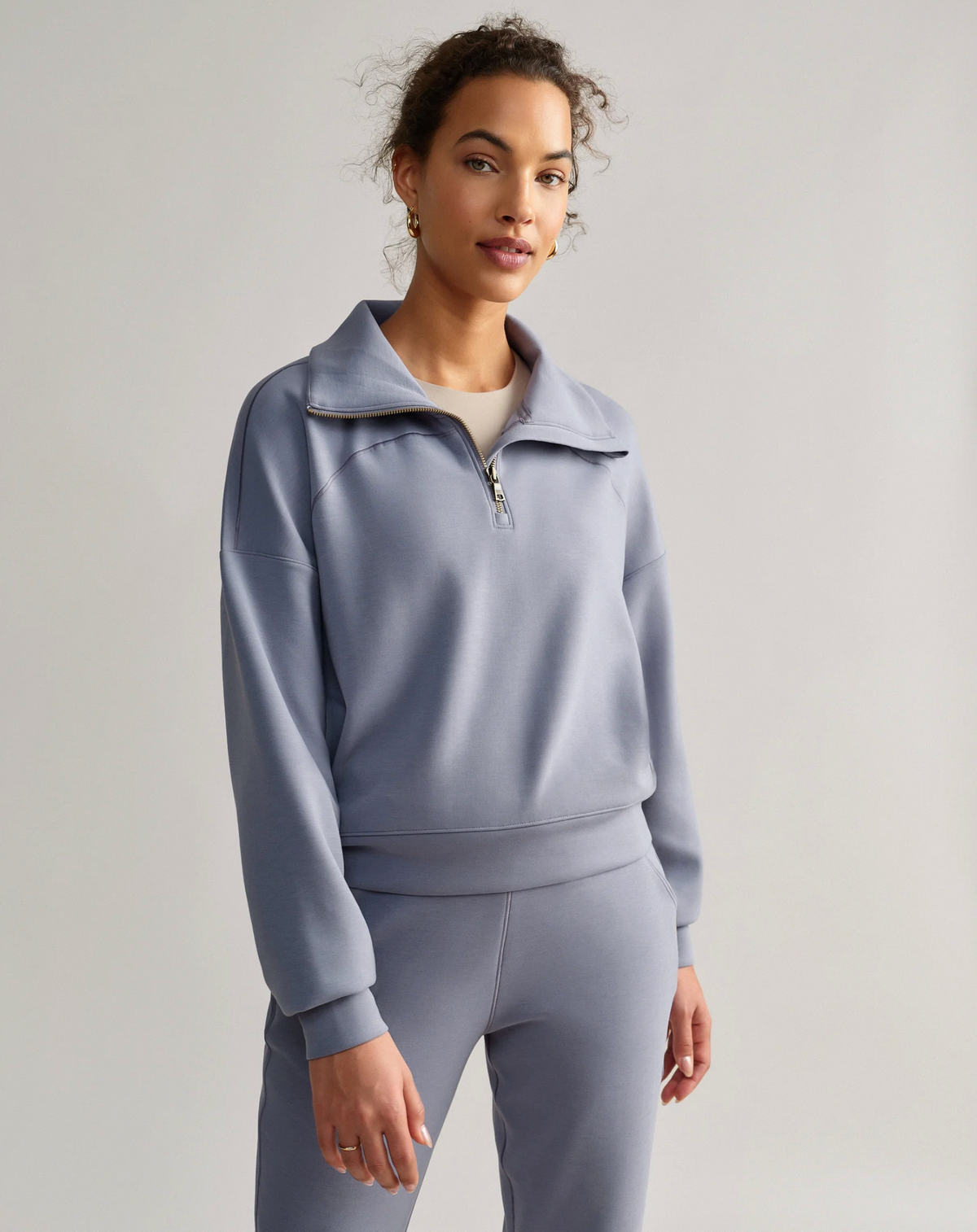 Rhone Apparel Dreamglow 1/2 Zip - Grey Silver