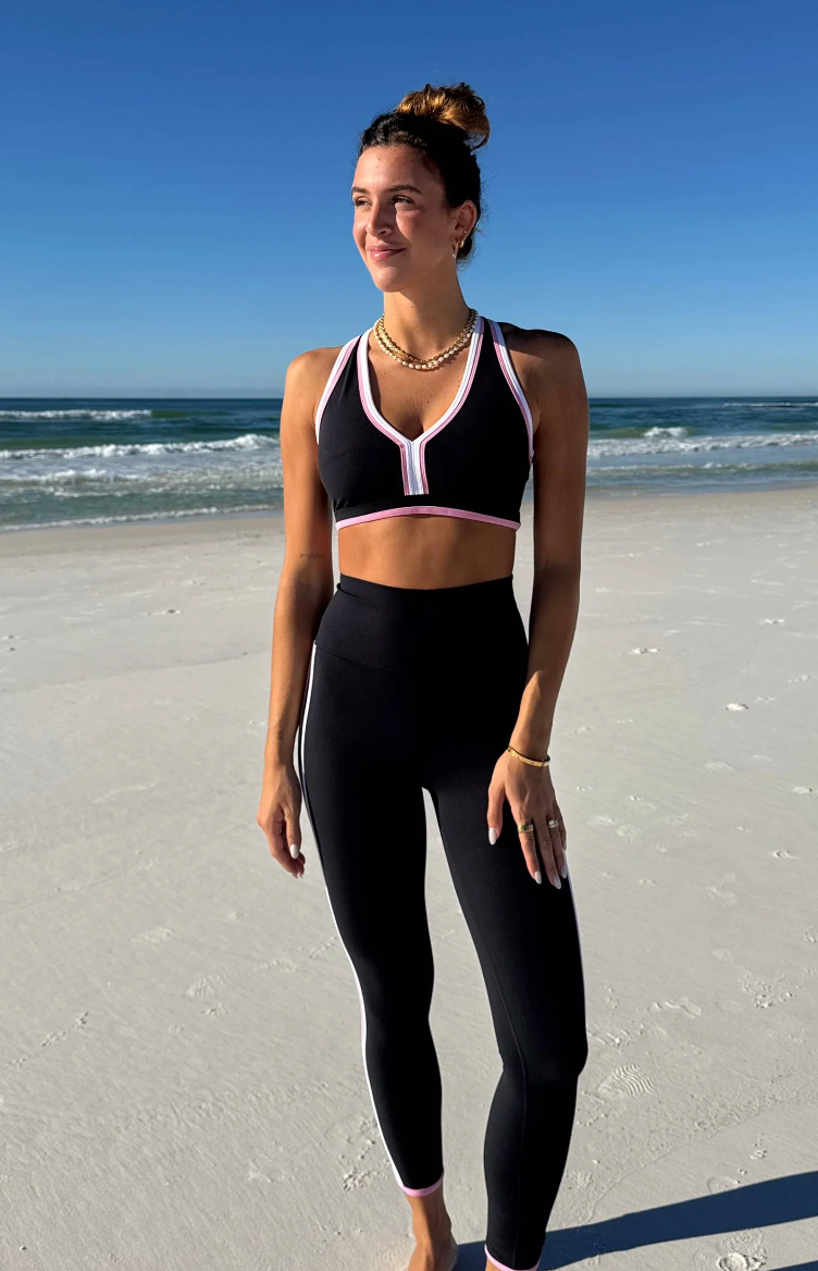 Beach Riot Nella Legging - Prism Pink &amp; Black