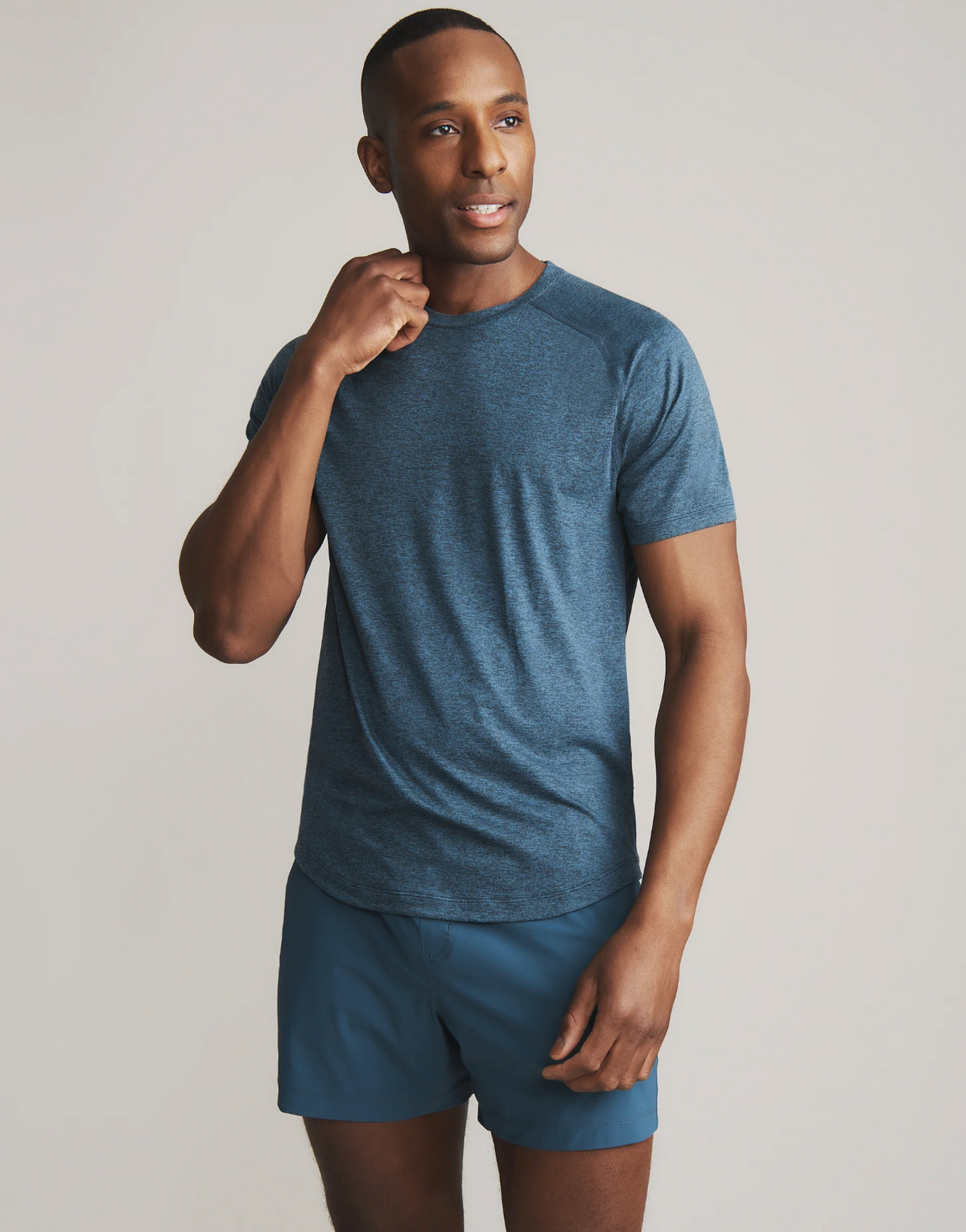 Rhone Apparel Atmosphere Tee - Dark Teal/ Black Heather