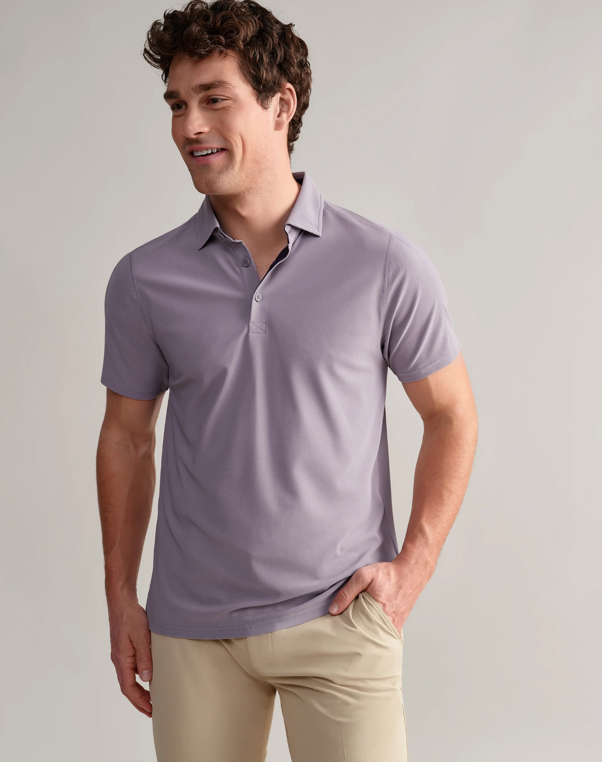 Rhone Apparel Regatta Pique Polo - Gray Stone