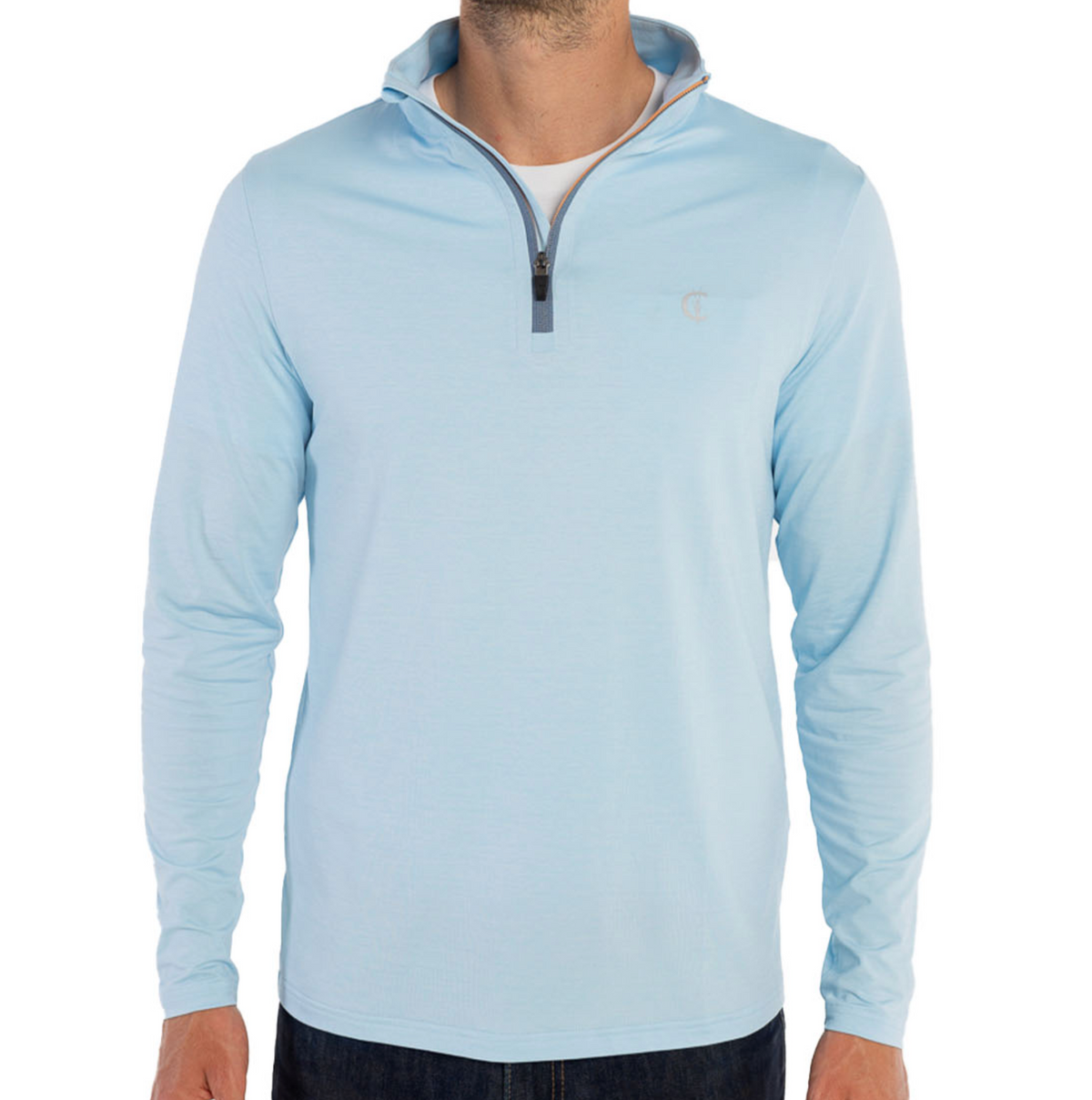 Criquet Feather Performance Pullover - Heather Blue