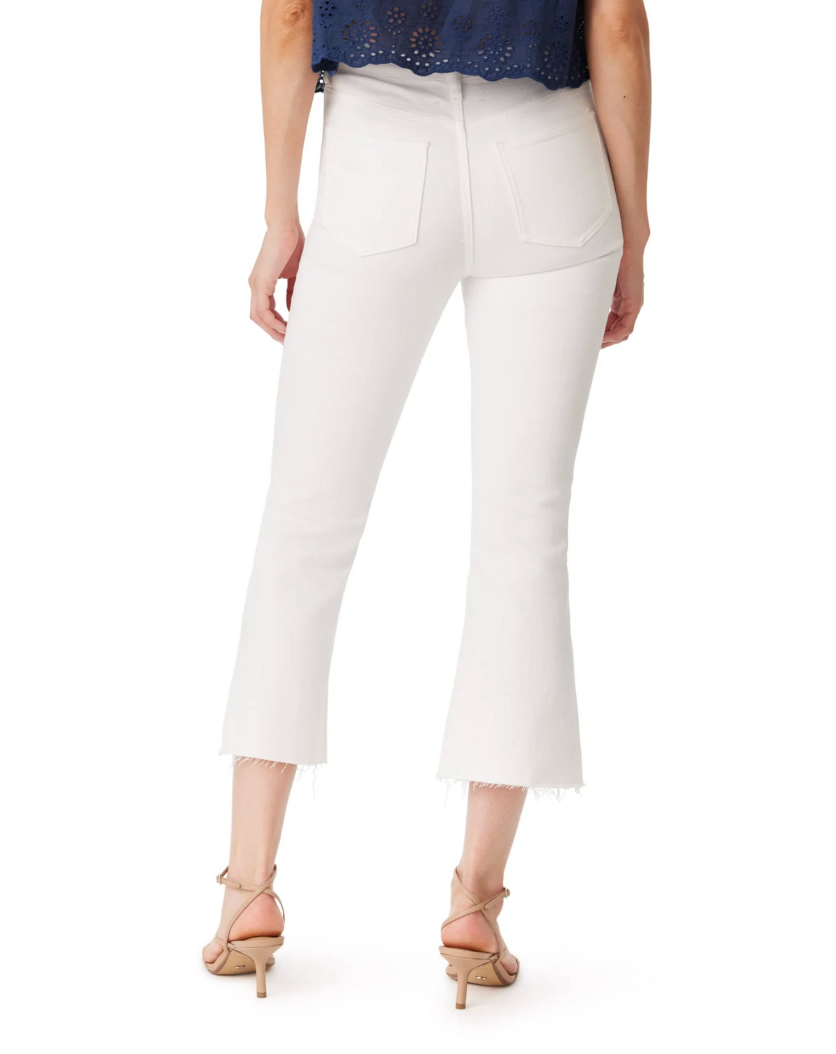 Habitual Denim Cropped Flare - White