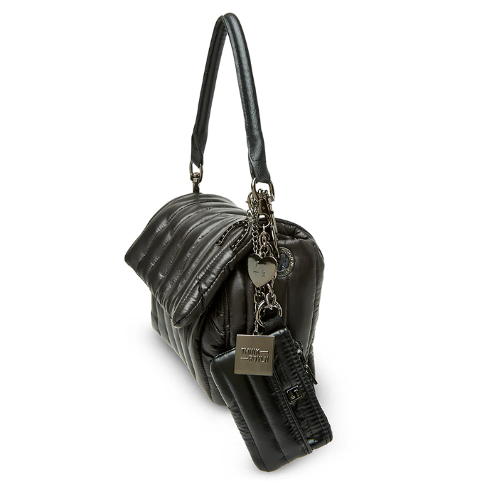 Think Royln Mini Bum Bag Pouch with Lucky Charm - Pearl Black