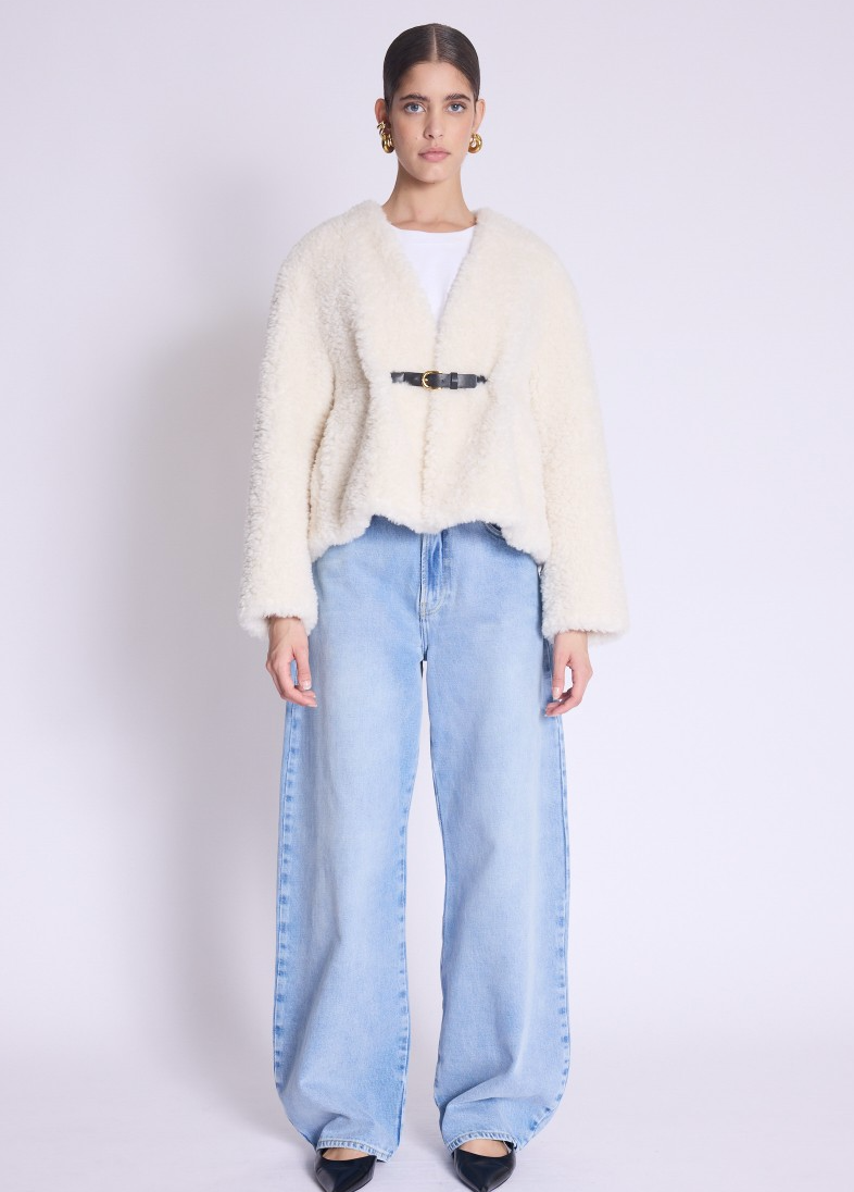 Berenice Waist Belt Jacket - Off White