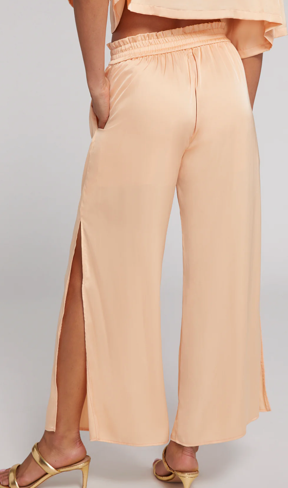 Generation Love Connie Satin Pants - Creamsicle