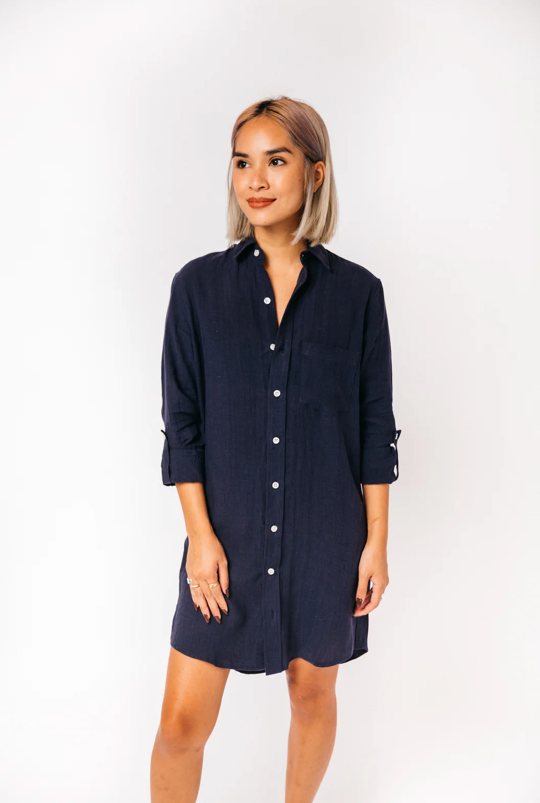 Emily Phillips Mini Dress - Washed Navy