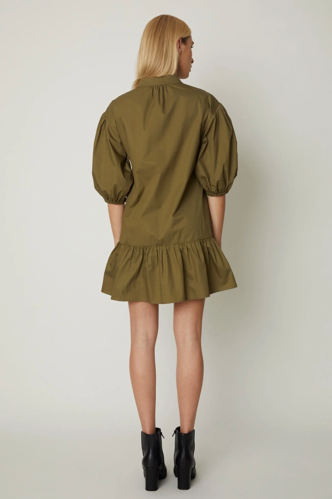 JS71 Romeo Cotton Dress - Olive