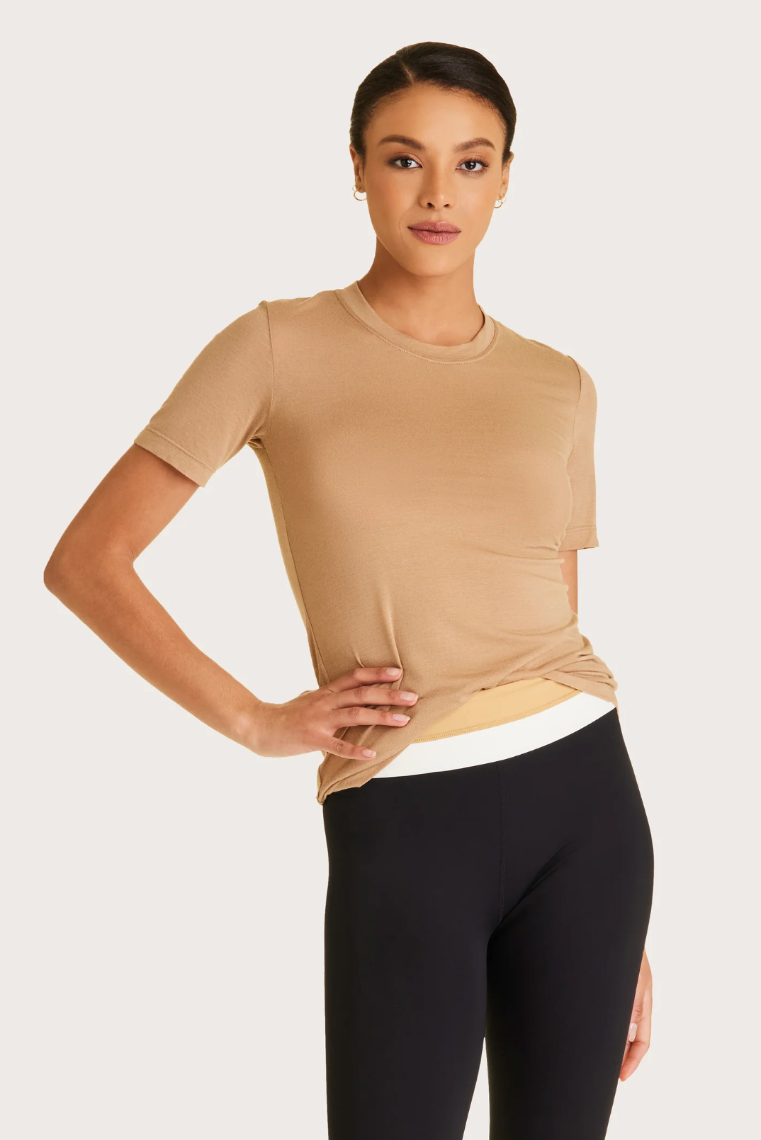 Alala Washable Cashmere Tee - Camel