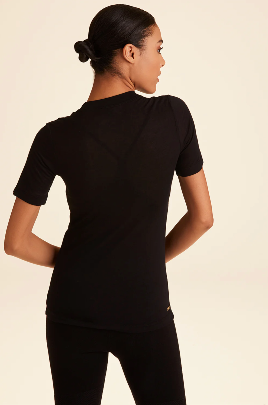 Alala Washable Cashmere Tee - Black