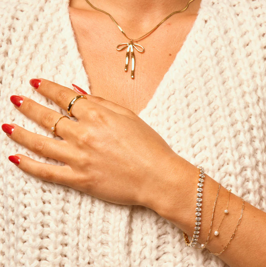Nikki Smith Bubble Pave Crystal Ring - Gold