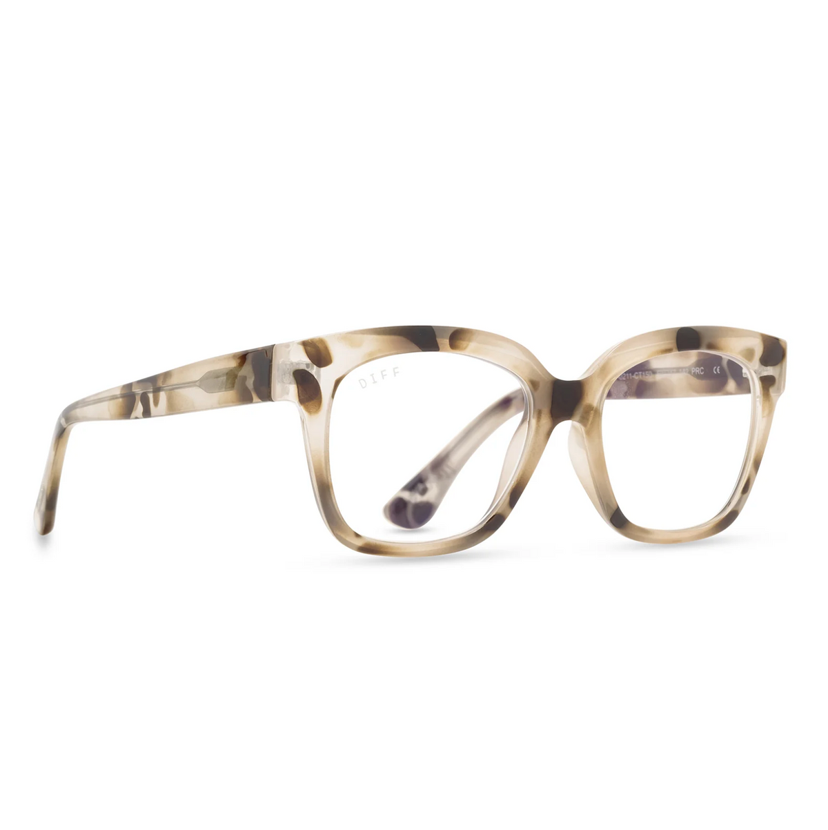 DIFF Eyewear Ava Blue Light Readers 1.25 - Cream Tortoise