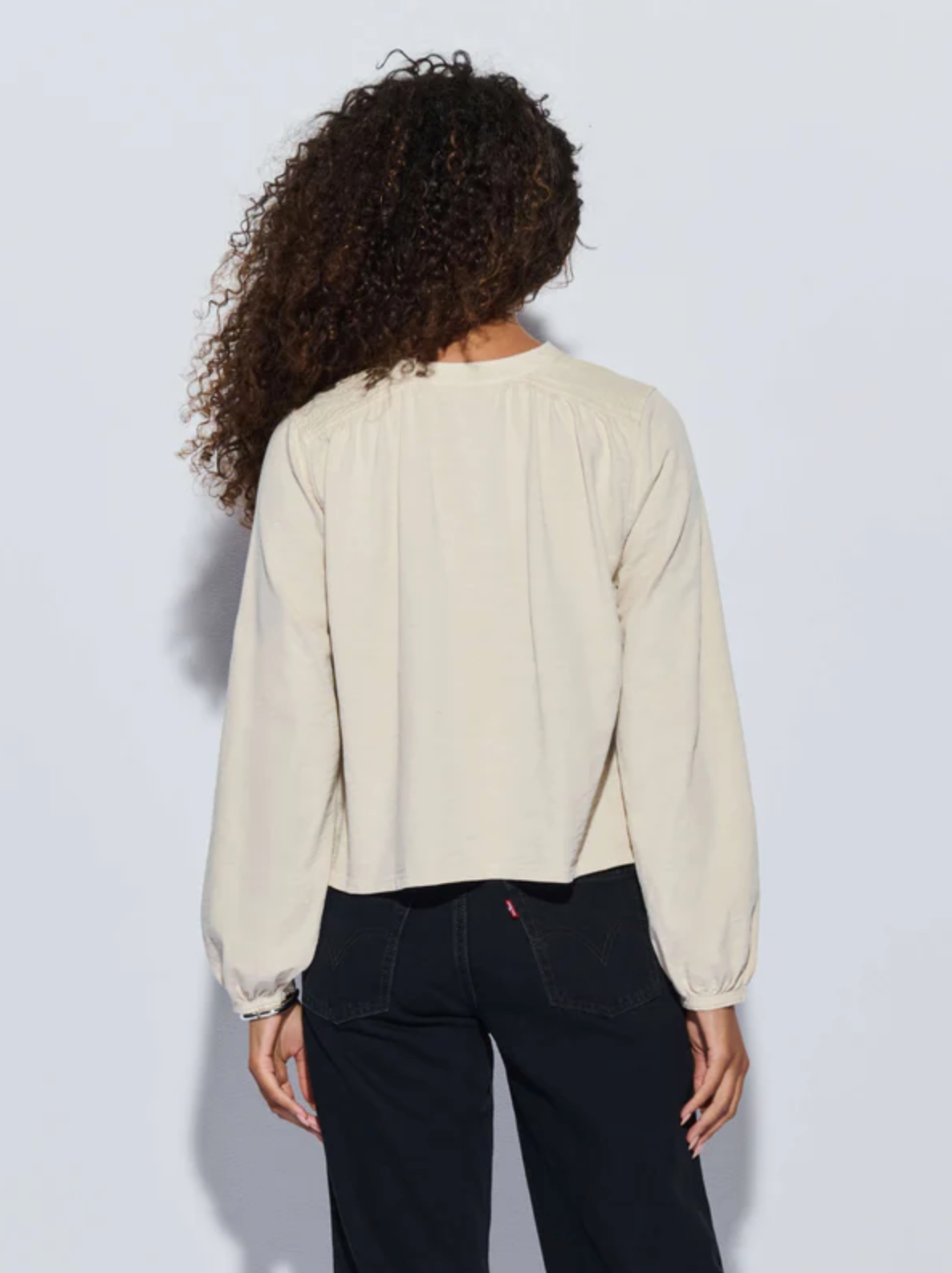 Nation Ltd Maya V Neck Top - Parchment