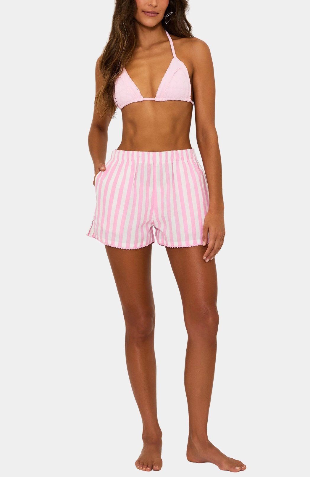 Beach Riot Tia Short - Prism Pink Stripe