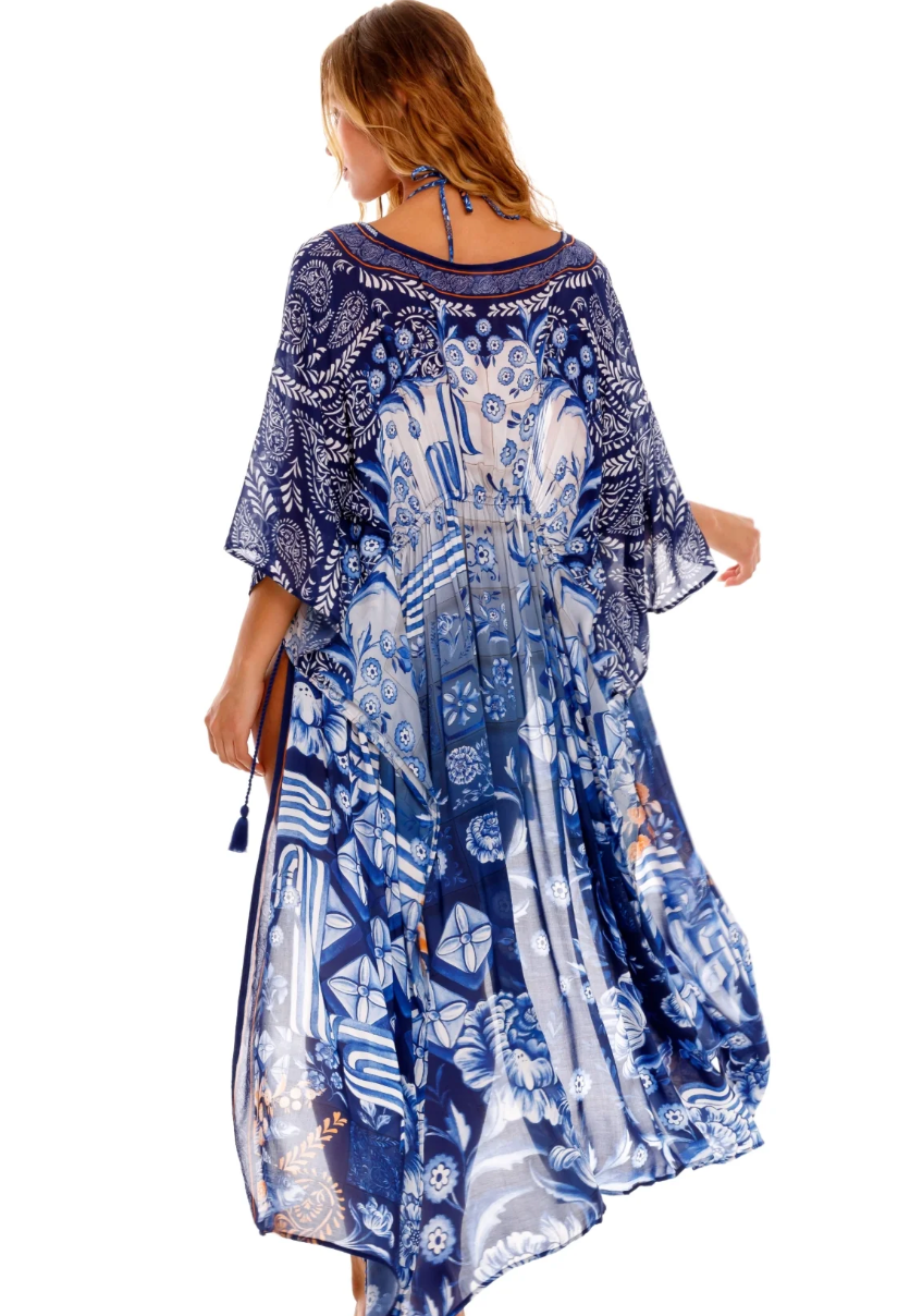 Aguabendita Sam Tunic Cover Up - Azure