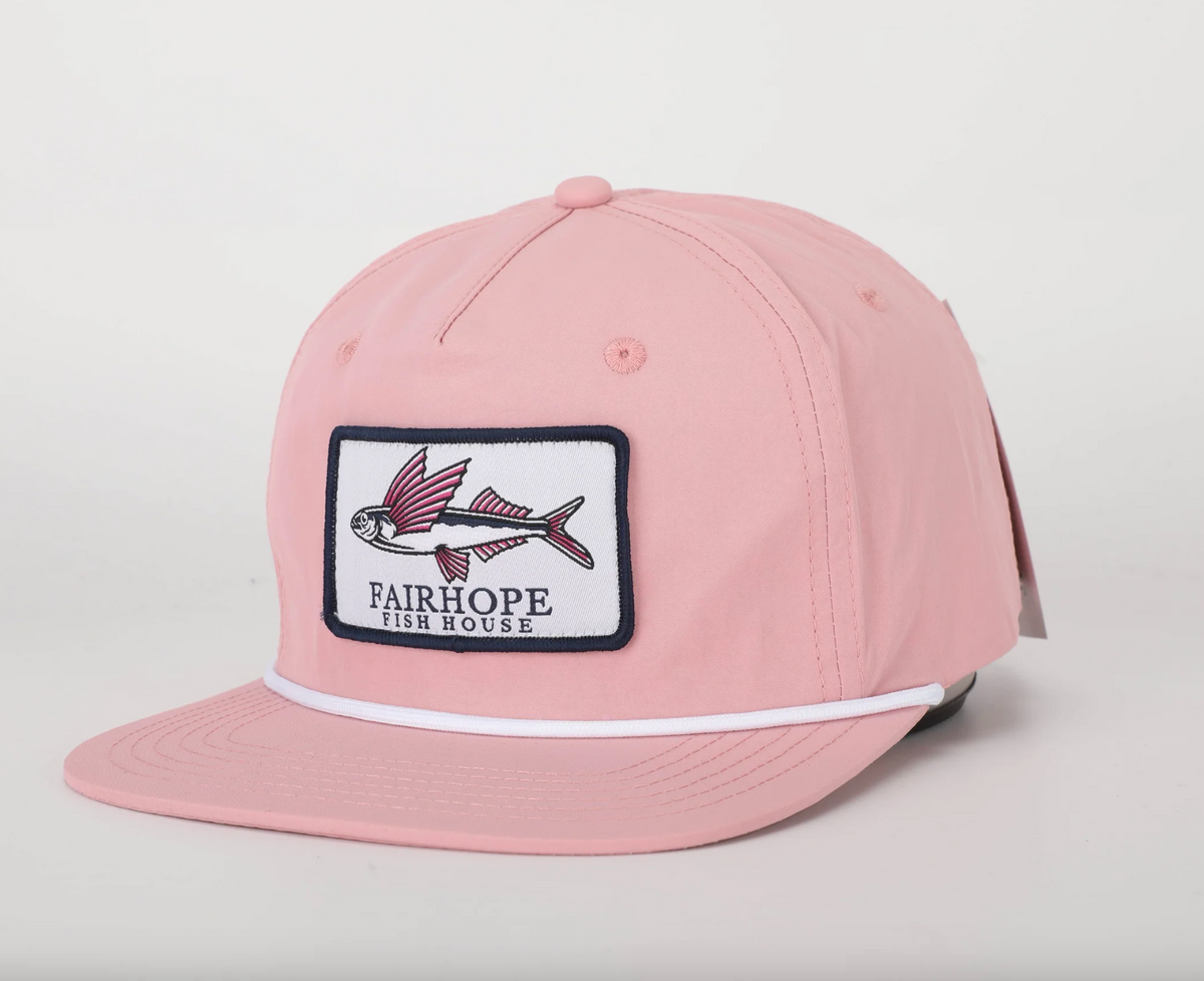 Fairhope Fish House Flying Fish Patch Hat - Pink