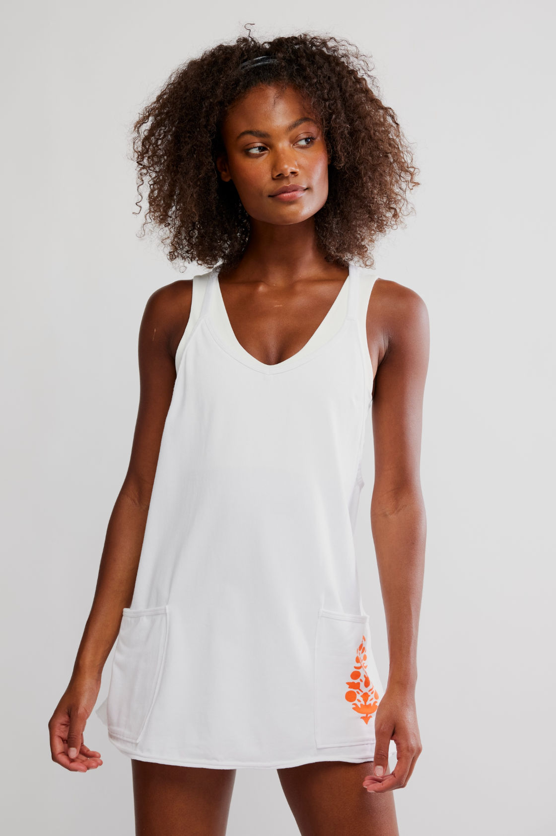 Free People Hot Shot Mini Logo - White/Scarlett