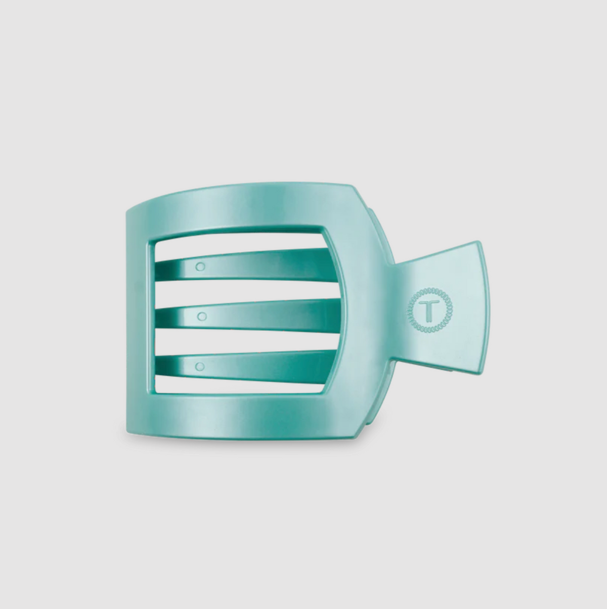 Teleties Flat Square Clip - Totally Turquoise